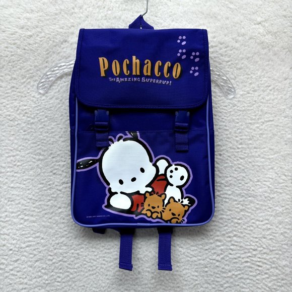 2001 Y2K Vintage Pochacco Sanrio Backpack Collectible Purple Amazing Superpup - Picture 1 of 7